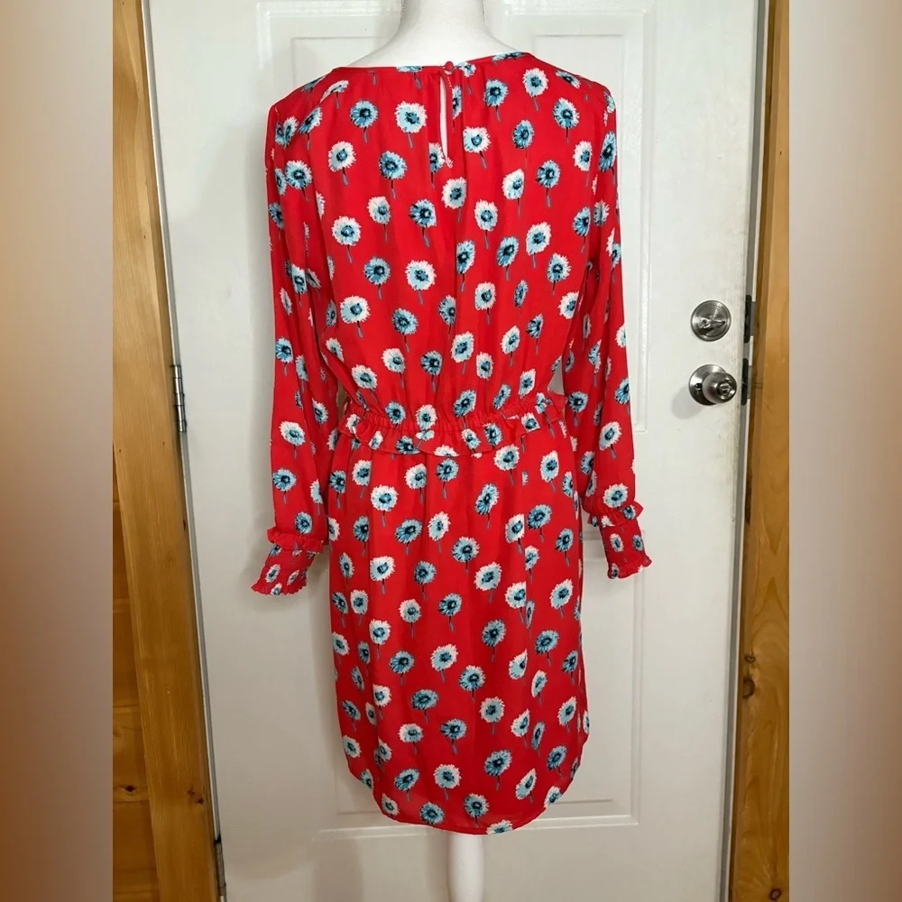 J. Crew Factory Red Longfellow Floral Dress size 8